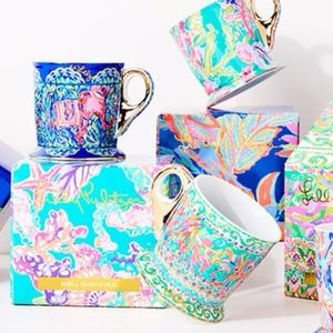 New Authentic Lilly Pulitzer Shell Search Mug